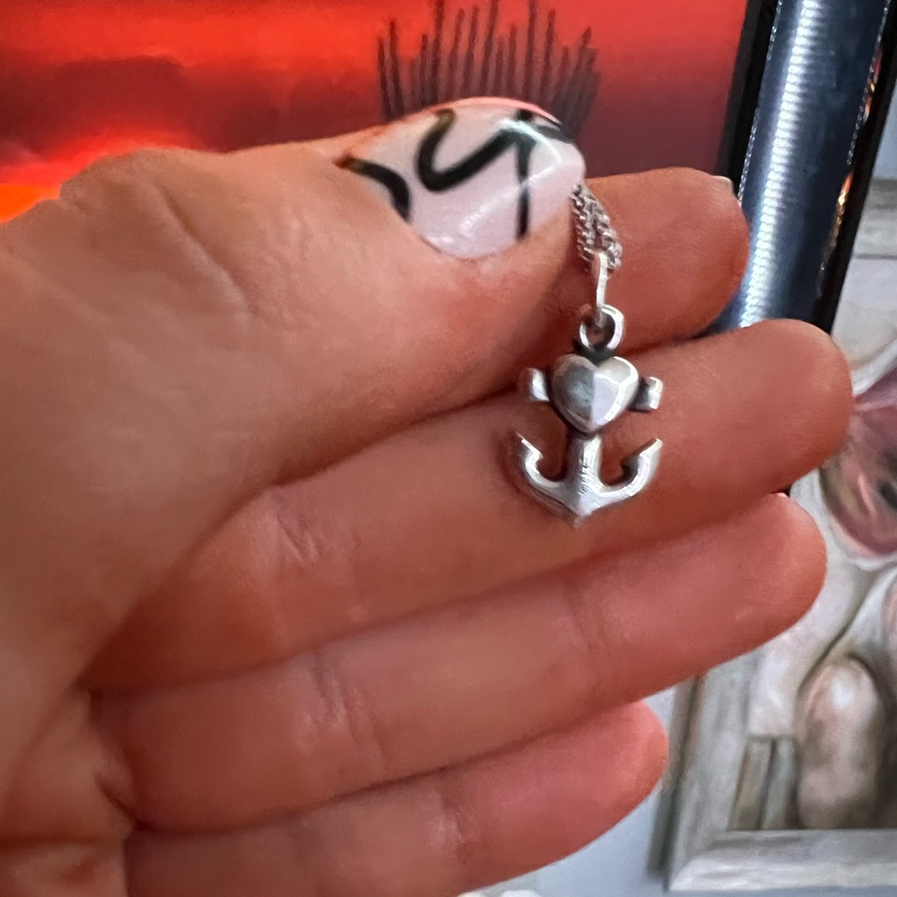 James Avery “Heart, Cross and Anchor” charm. WITH CHAIN